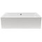Novatto Rectangular White Porcelain Sink Set with Chrome Drain and Sealer NP-018131CH - alternate 6